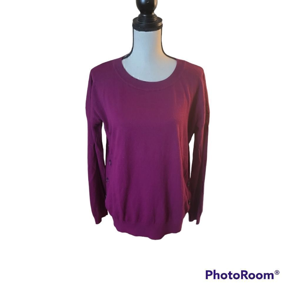 Boden Wool Blend Sweater with Button Detail Down the Sides. NWOT. Size M.
